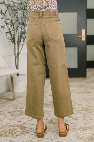 Judy Blue Nancy High Waist Wide Leg Ankle Jean with Vintage Front Yoke - Exclusive