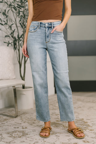 Judy Blue Natalie High Waist Ankle Straight - Exclusive