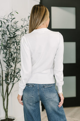 Zenana Necessary Closet Space Long Sleeve Top in White