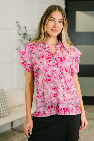 One Eleven North Need My Love Floral Blouse