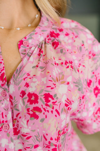 One Eleven North Need My Love Floral Blouse