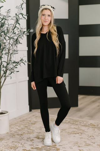 Zenana Next to Nothing Top and Bottom Set in Black