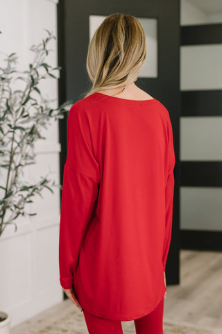 Zenana Next to Nothing Top and Bottom Set in Ruby