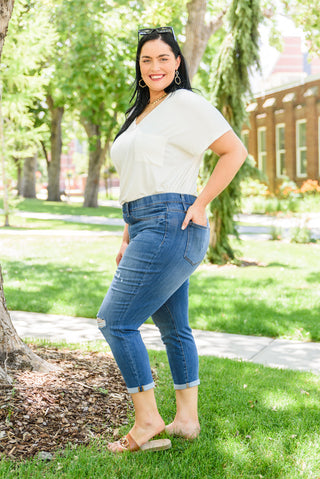 Judy Blue Nikki Mid-Rise Destroyed Boyfriend Jeggings - Exclusive
