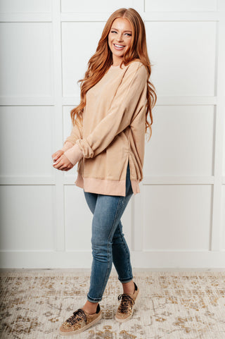 One Eleven North No Plain Jane Oversized Sweatshirt in Khaki