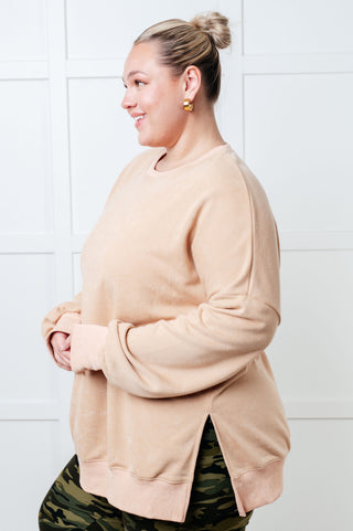One Eleven North No Plain Jane Oversized Sweatshirt in Khaki