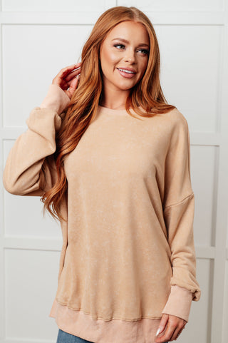 One Eleven North No Plain Jane Oversized Sweatshirt in Khaki