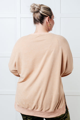 One Eleven North No Plain Jane Oversized Sweatshirt in Khaki