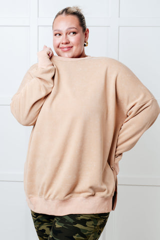 One Eleven North No Plain Jane Oversized Sweatshirt in Khaki