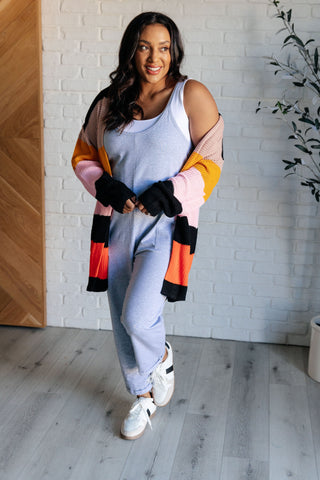 One Eleven North Not Quite Sure Striped Open Front Cardigan