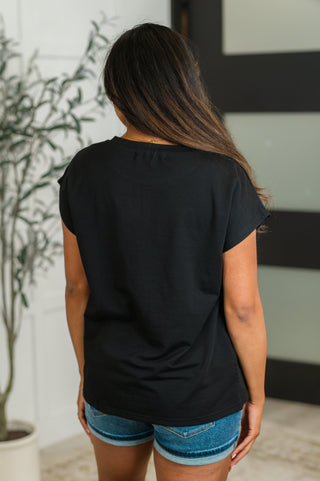 One Eleven North Not So Basic Pocket Tee in Black