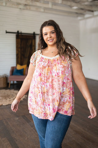 Jodifl Not So Serious Floral Blouse in Pink