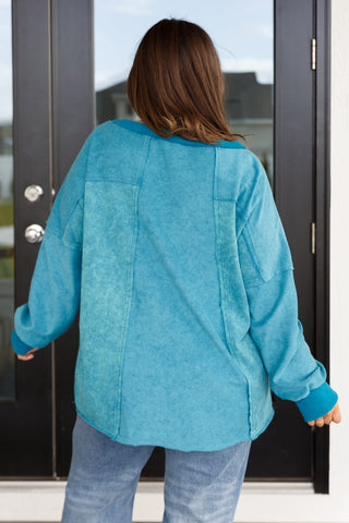 White Birch Ocean's Apart Mineral Wash Pullover