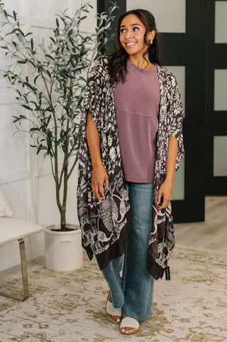 One Eleven North On Repeat Cable Ribbed Knit Tee