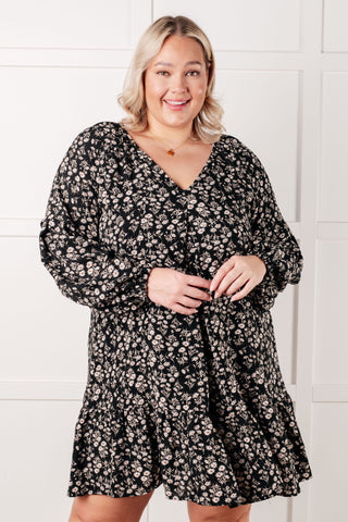 Very J Once Again V-Neck Floral Dress