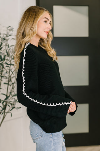 Haptics One Stitch at a Time Pullover in Black