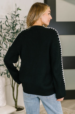 Haptics One Stitch at a Time Pullover in Black