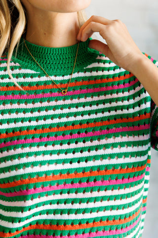 One Eleven North Our Situationship Knit Striped Top