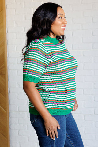 One Eleven North Our Situationship Knit Striped Top