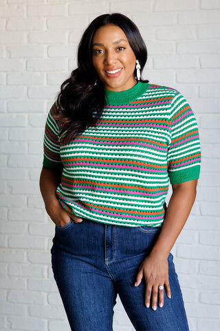 One Eleven North Our Situationship Knit Striped Top
