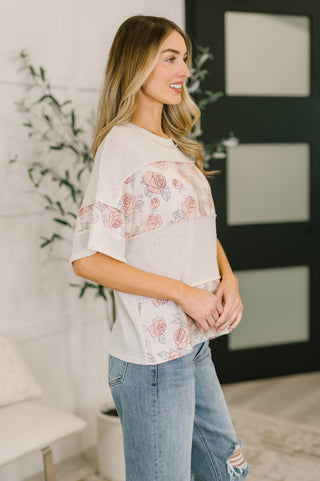 Haptics Painting the Roses Color Block Relaxed Top