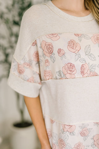 Haptics Painting the Roses Color Block Relaxed Top