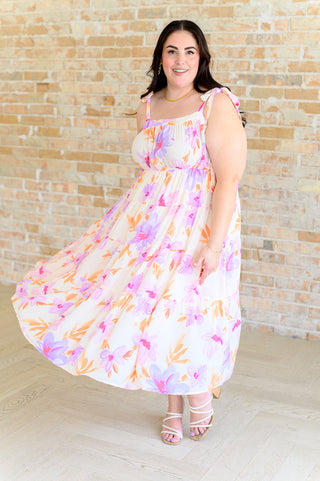 Andree By Unit Pastel Petals Floral Midi Dress