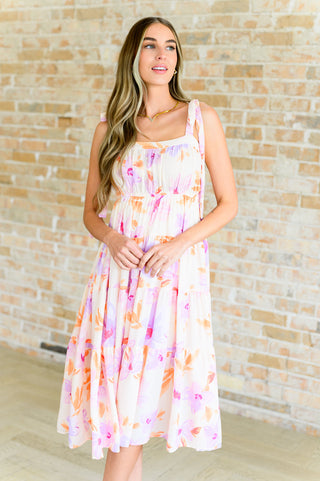 Andree By Unit Pastel Petals Floral Midi Dress