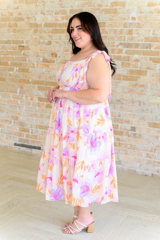 Andree By Unit Pastel Petals Floral Midi Dress