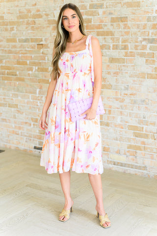 Andree By Unit Pastel Petals Floral Midi Dress
