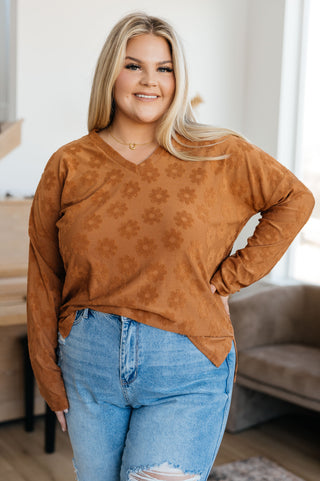 Now N Forever Perfect in Pansies V-Neck Top