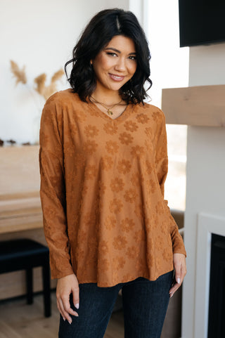 Now N Forever Perfect in Pansies V-Neck Top