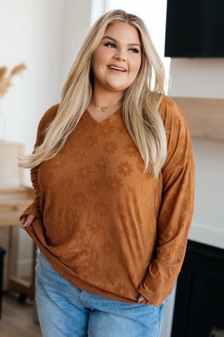 Now N Forever Perfect in Pansies V-Neck Top