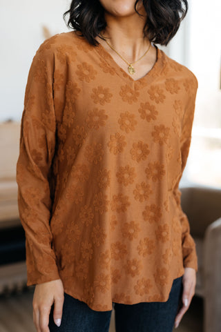 Now N Forever Perfect in Pansies V-Neck Top