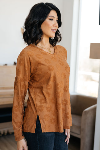 Now N Forever Perfect in Pansies V-Neck Top