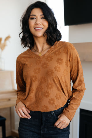 Now N Forever Perfect in Pansies V-Neck Top