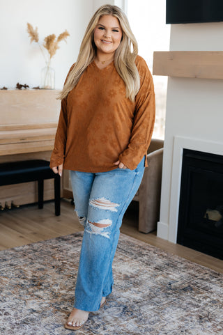 Now N Forever Perfect in Pansies V-Neck Top