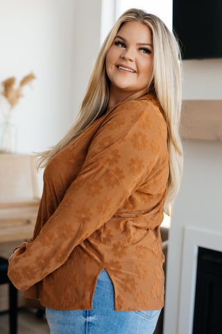 Now N Forever Perfect in Pansies V-Neck Top
