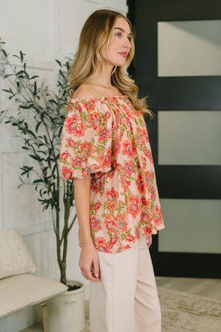 Easel Petal Perfect Off the Shoulder Blouse