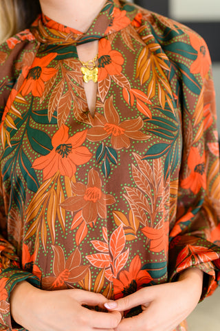Oddi Petals After Dark Balloon Sleeve Dress