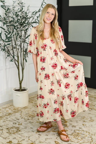 Polagram Petals & Postcards Balloon Sleeve Dress