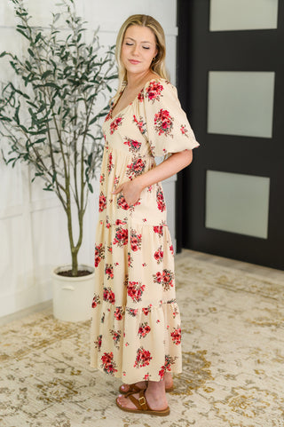 Polagram Petals & Postcards Balloon Sleeve Dress