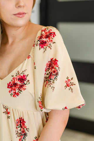 Polagram Petals & Postcards Balloon Sleeve Dress