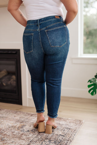 Judy Blue Phillipa High Rise Release Hem Slim Jeans - Exclusive