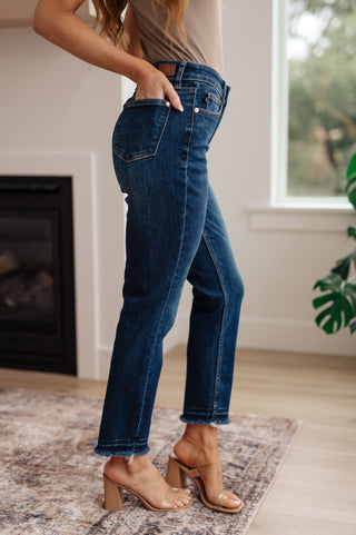 Judy Blue Phillipa High Rise Release Hem Slim Jeans - Exclusive