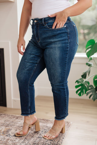 Judy Blue Phillipa High Rise Release Hem Slim Jeans - Exclusive