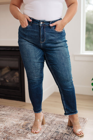 Judy Blue Phillipa High Rise Release Hem Slim Jeans - Exclusive