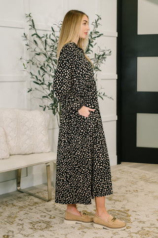 Haptics Promotional Proposal Collared Dress in Black and Khaki