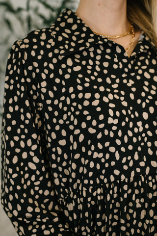 Haptics Promotional Proposal Collared Dress in Black and Khaki