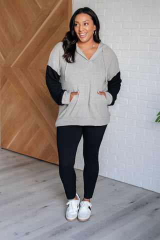 Sew In Love Pull Up Your Sleeves Color Block Hoodie